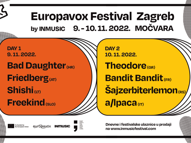 Europavox festival Zagreb 2022 at  Club Mochvara this November!  