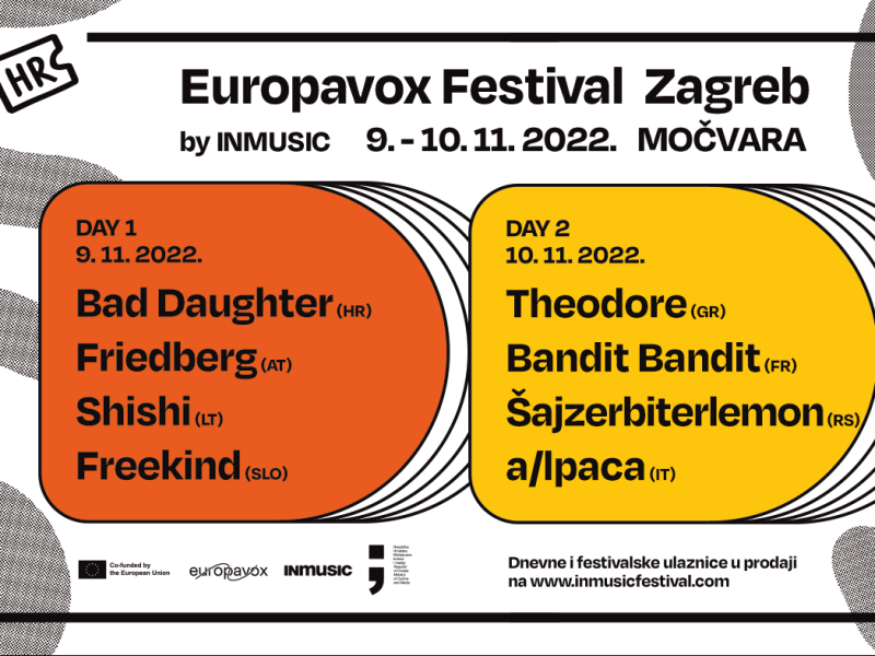 Drugo izdanje Europavox festivala Zagreb u studenom u Močvari!