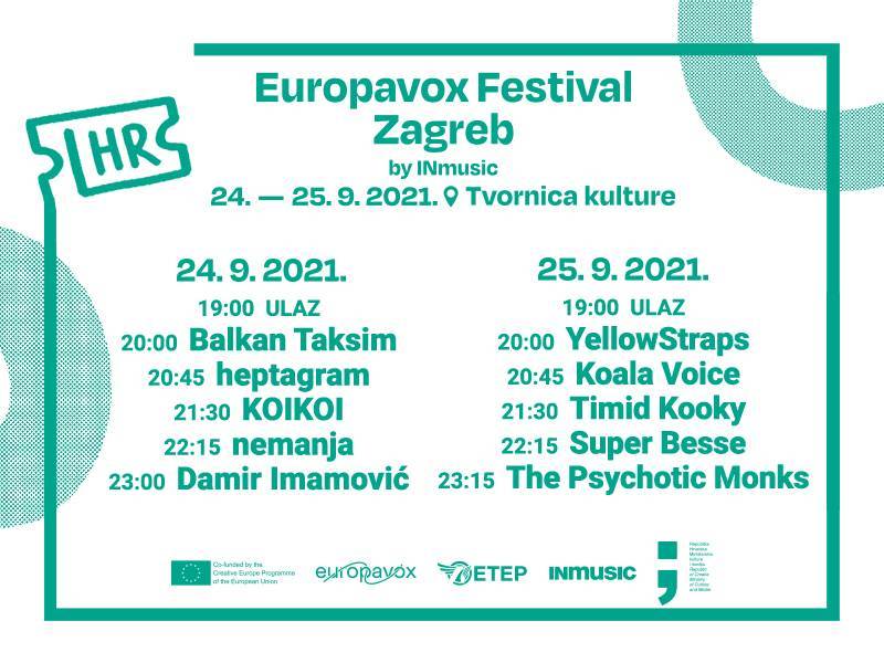 Objavljena satnica prvog izdanja Europavox festivala 2021.!