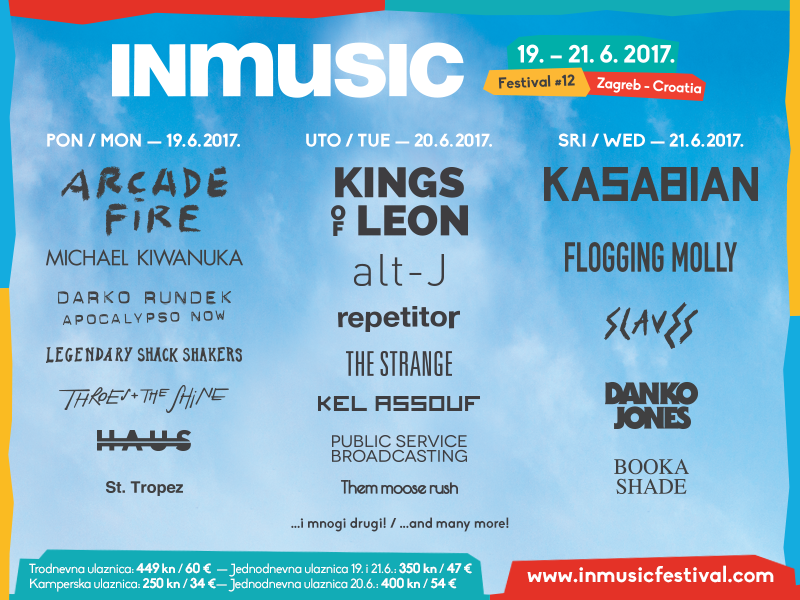Limited number of daily tickets for INmusic festival #12  available from today! Daily line up announced!