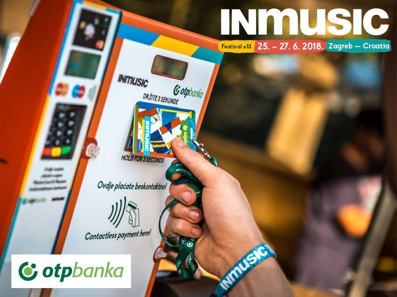 Bezgotovinsko i beskontaktno plaćanje na INmusic festivalu uz OTP banku!