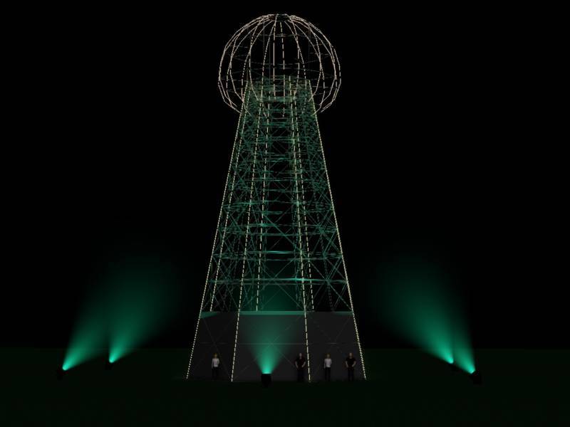 One of a kind festival stage will be the world&#039;s first replica of the historic Tesla tower 