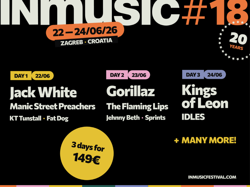 Objavljena je satnica koncerata INmusic festivala #18!