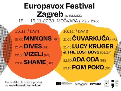 Objavljena satnica trećeg izdanja Europavox festivala Zagreb!