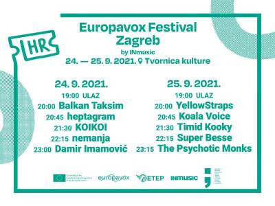 Objavljena satnica prvog izdanja Europavox festivala 2021.!