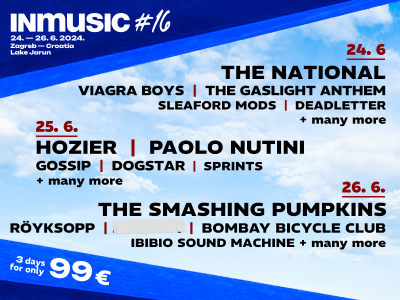 Objavljen raspored izvođača INmusic festivala #16 po danima! Ograničen broj jednodnevnih ulaznica od danas u prodaji!